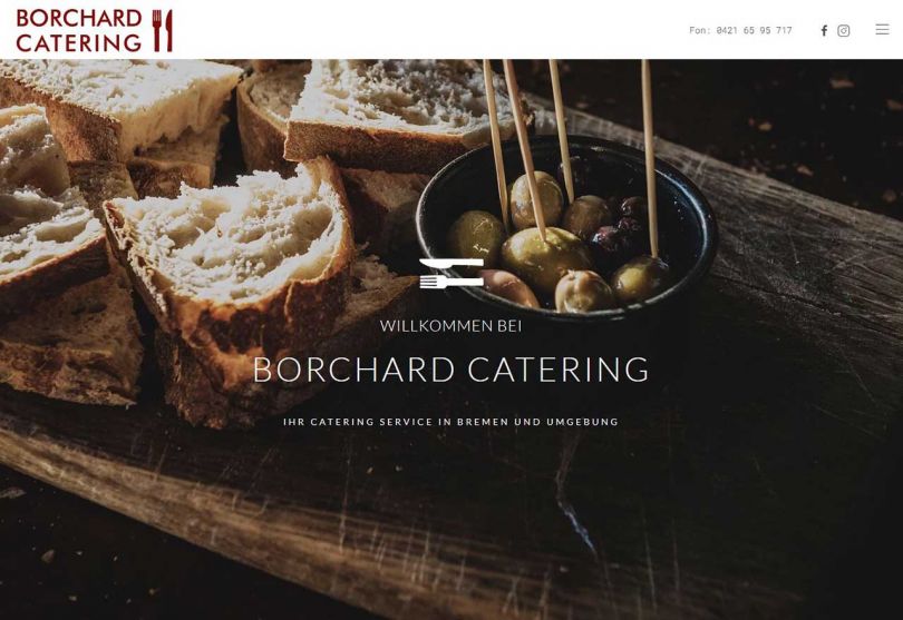Foto der Homepage catering-borchard.de